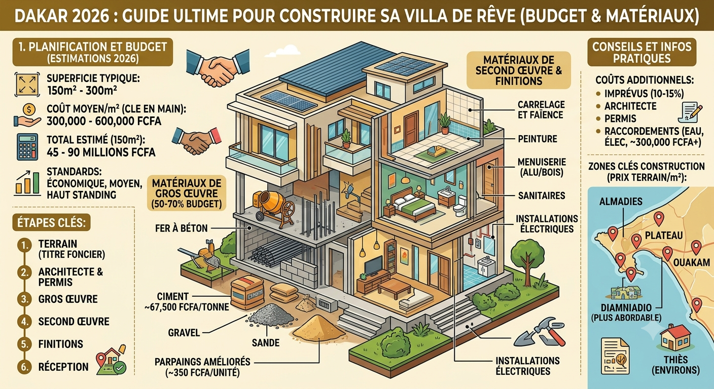 Dakar 2026 : Le Guide Ultime pour Construire sa Villa de Rêve (Budget & Matériaux)